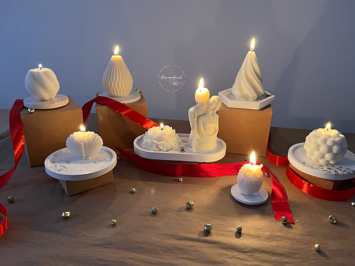 Candela scultorea Peonia