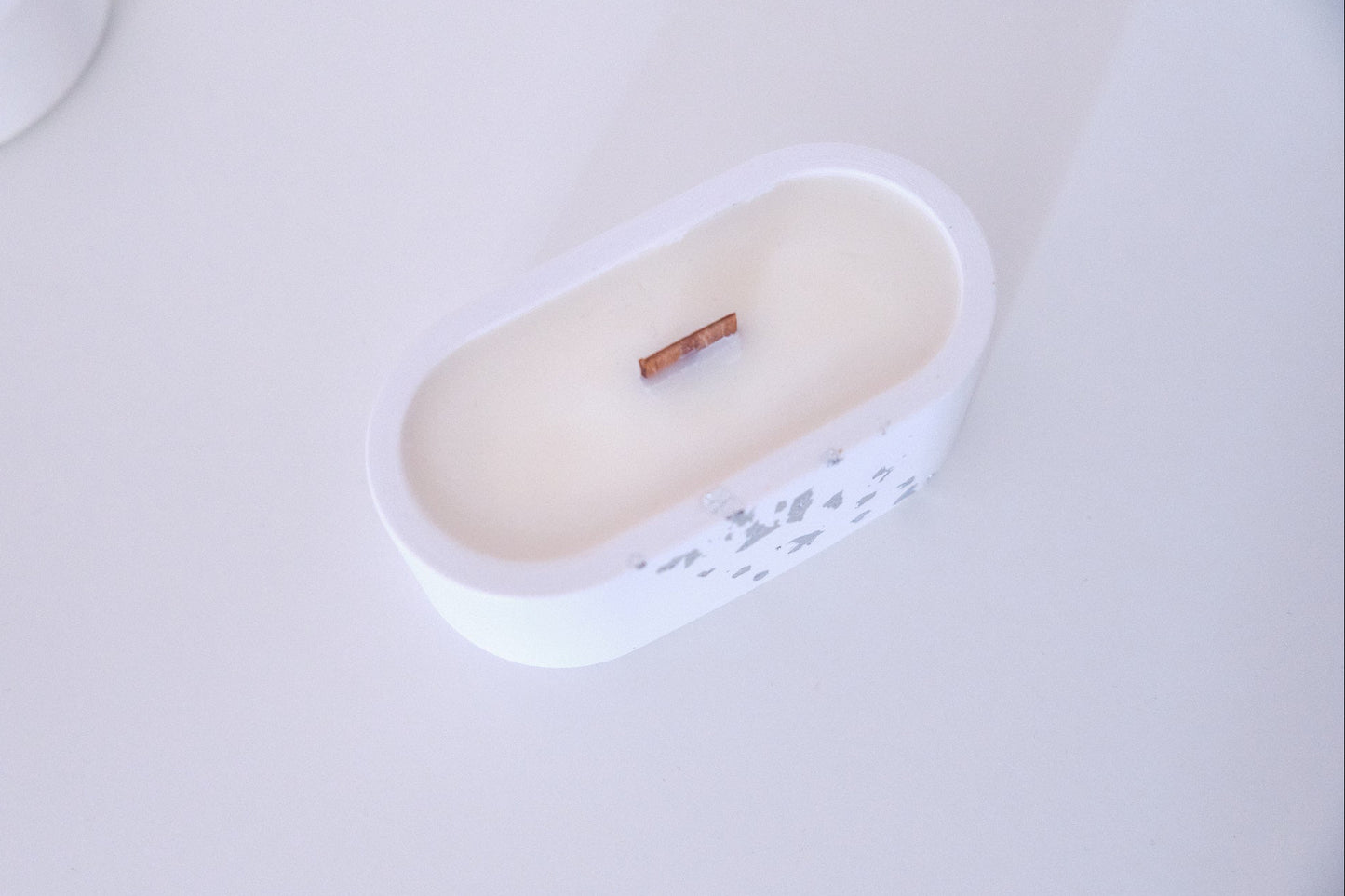 Candela ricaricabile Astro - Foglie oro/argento