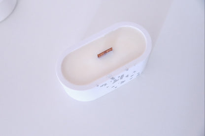 Candela ricaricabile Astro - Foglie oro/argento