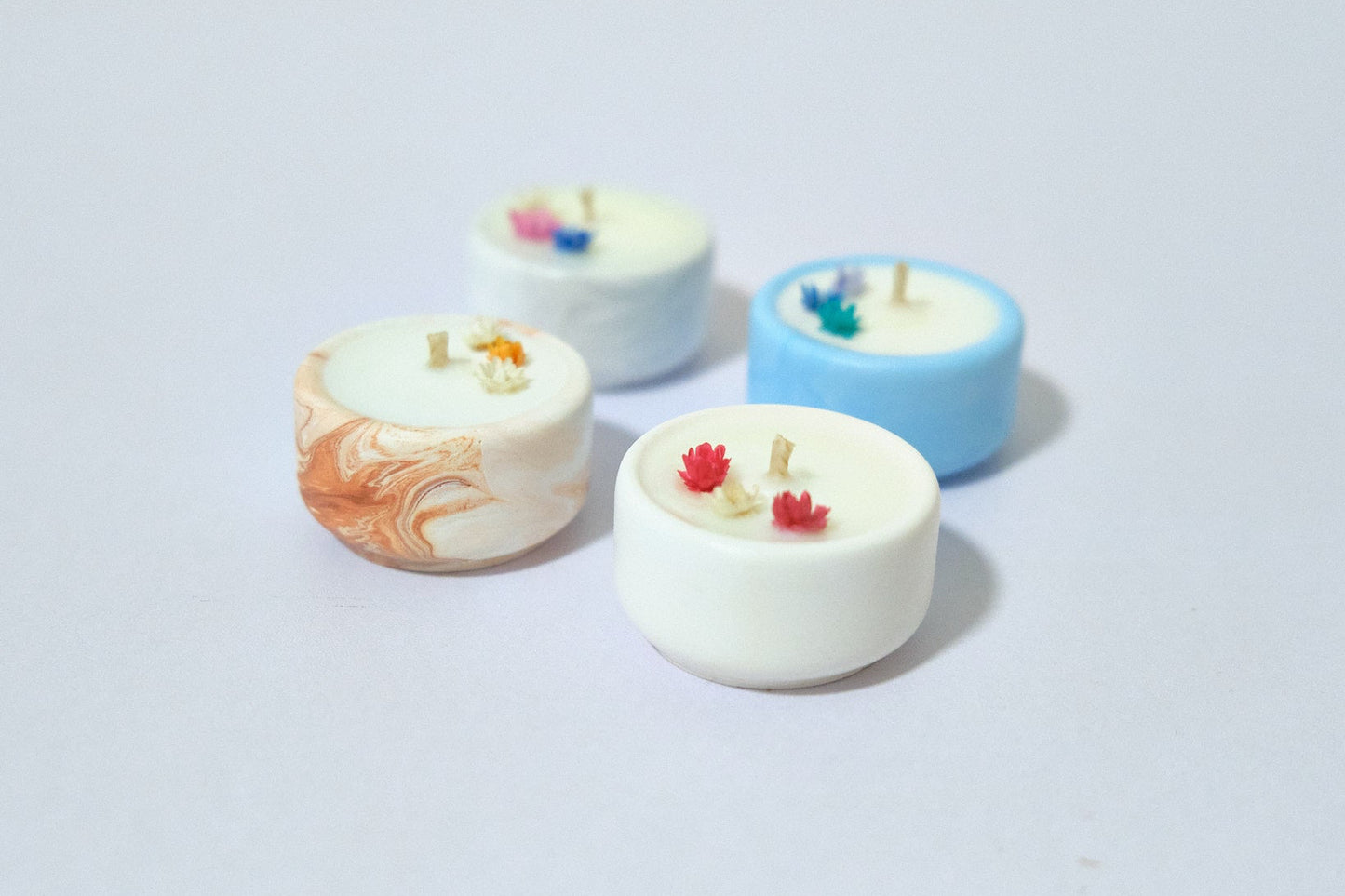 Candela ricaricabile Mini - Decorazione floreale