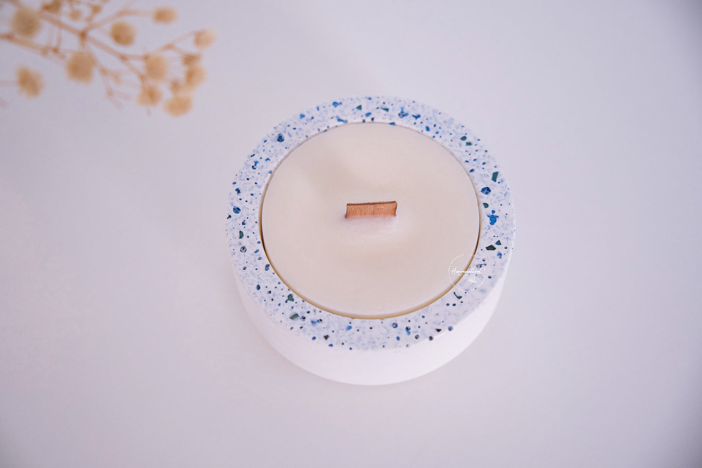 Candela ricaricabile Alba - Vetrificata