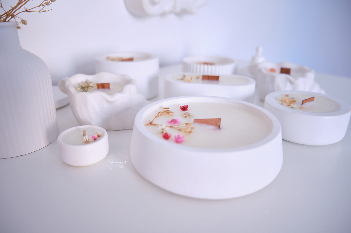 Candela Aura - Decorazione floreale