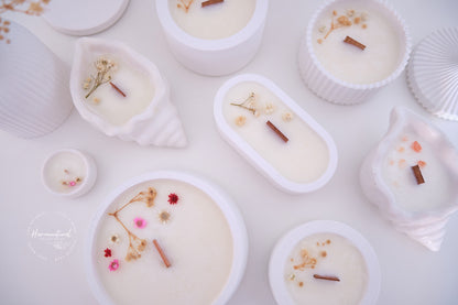 Candela ricaricabile Alba - Decorazione floreale