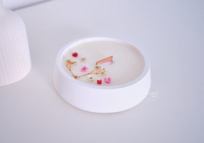 Candela Aura - Decorazione floreale