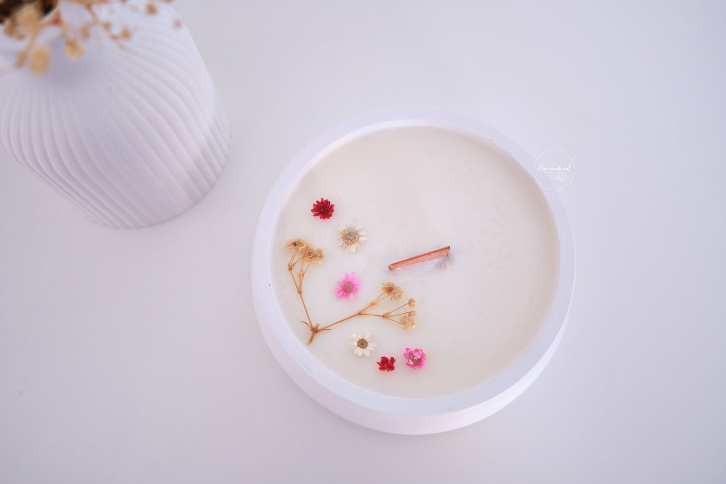 Candela Aura - Decorazione floreale