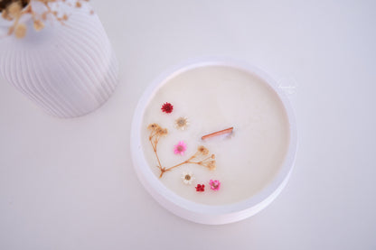 Candela Aura - Decorazione floreale