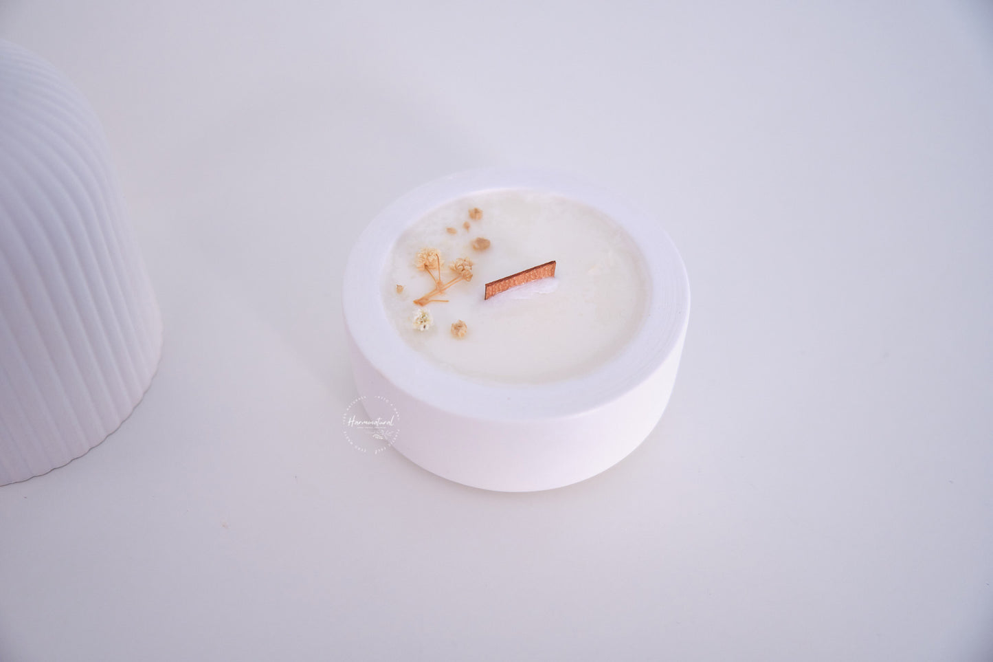 Candela ricaricabile Alba - Decorazione floreale