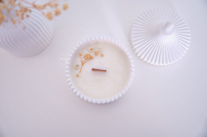 Candela ricaricabile Venere - Decorazione floreale