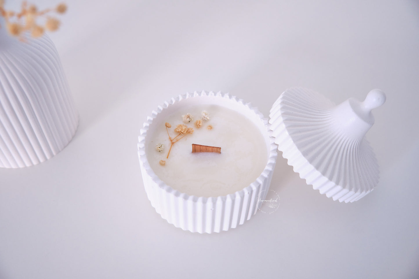 Candela ricaricabile Venere - Decorazione floreale