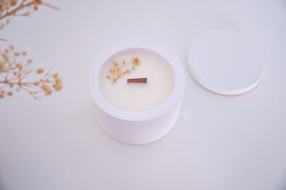 Candela ricaricabile Persefone - Decorazione floreale