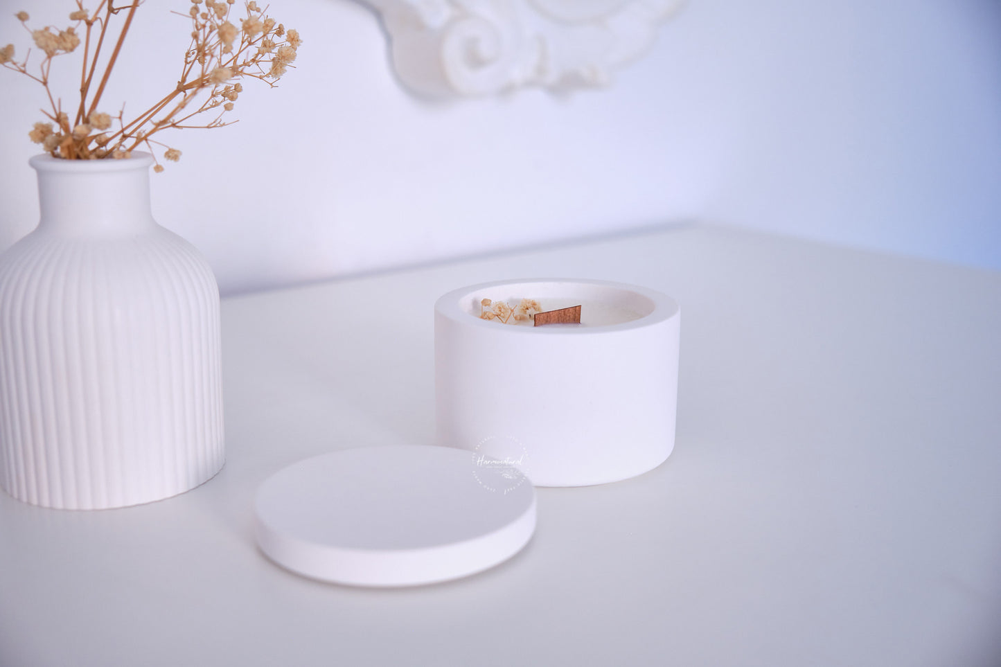 Candela ricaricabile Persefone - Decorazione floreale